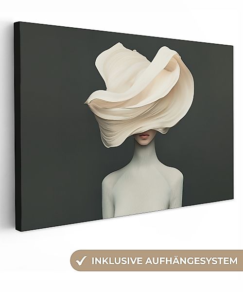 OneMillionCanvasses® Leinwandbild Frau - Beige - günstig online kaufen
