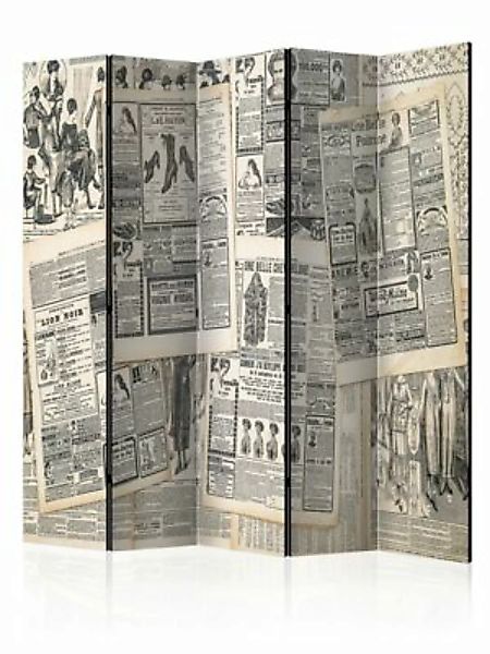 artgeist Paravent Vintage Newspapers II [Room Dividers] beige/schwarz Gr. 2 günstig online kaufen