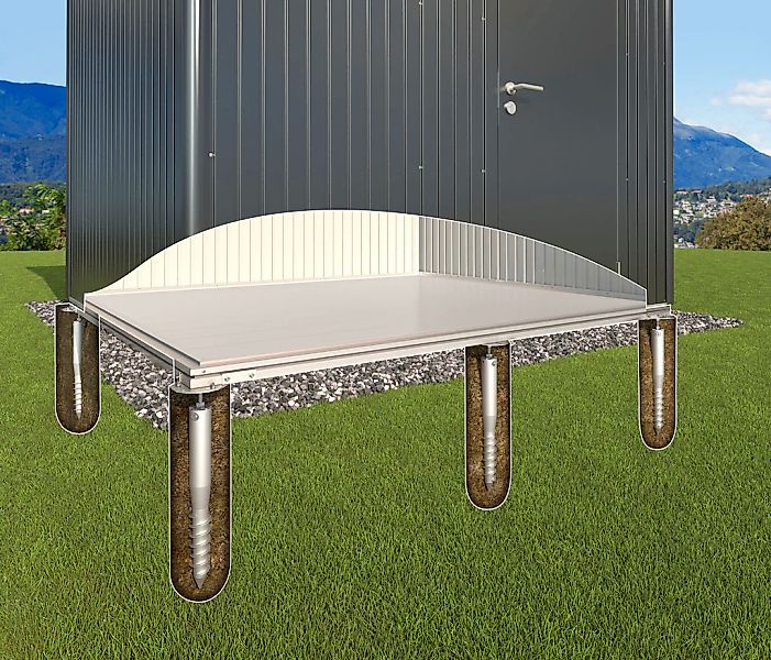 Biohort Gerätehaus-Fundamentrahmen aus Aluminium günstig online kaufen