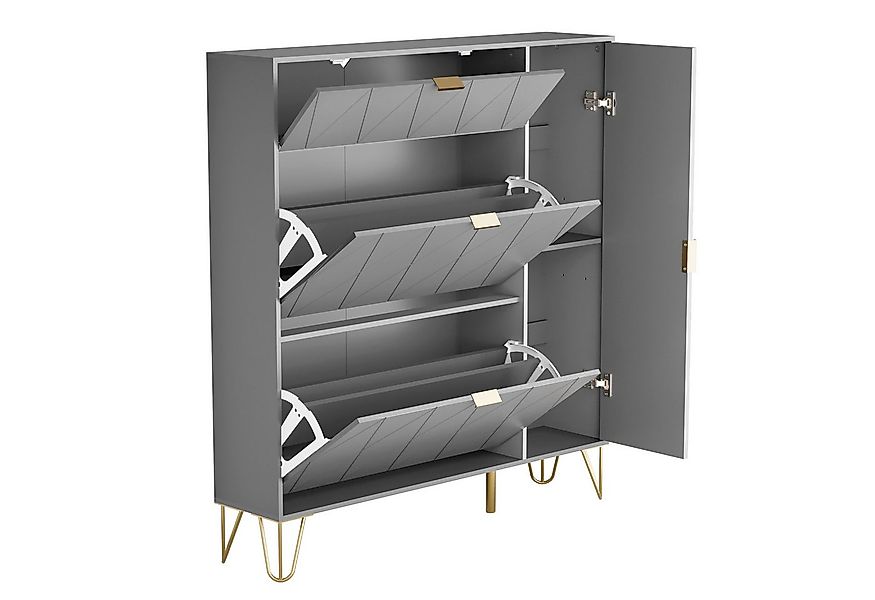 UEV Schuhschrank mit 2 Klappen und 2 Türen Schuhregal Schuhkipper mit Kipps günstig online kaufen