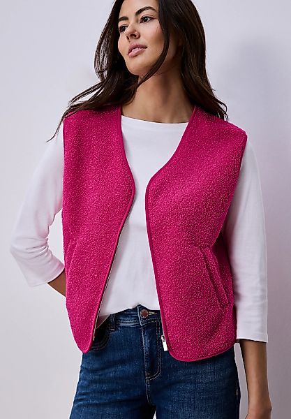 STREET ONE Fellweste mit V-Ausschnitt günstig online kaufen
