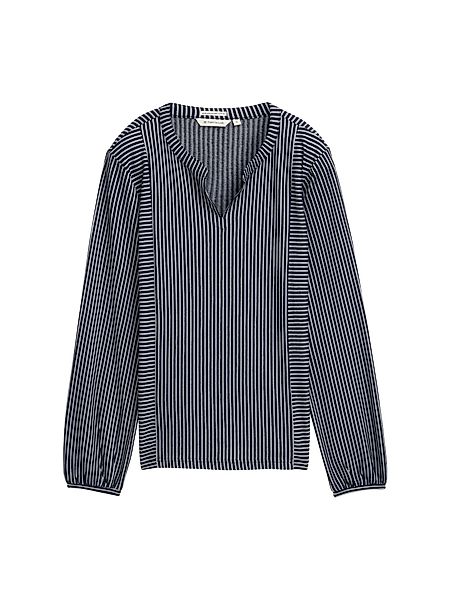 TOM TAILOR Blusenshirt Langärmlige mit V-Ausschnitt günstig online kaufen