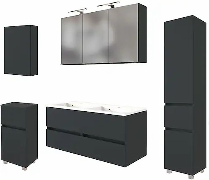 welltime Badmöbel-Set »Welltime Möbel Baabe Waschtisch-Set 3tlg. oder 5tlg. günstig online kaufen