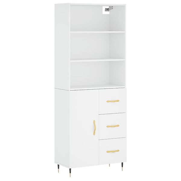 vidaXL Highboard Weiß 69,5x34x180 cm Holzwerkstoff 3189421 günstig online kaufen