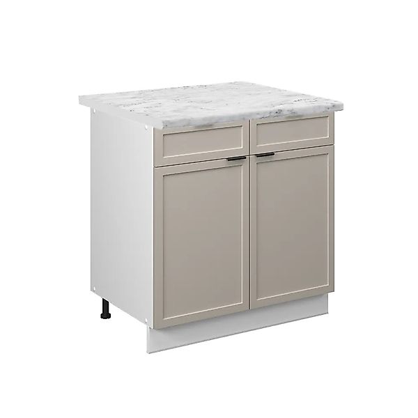 Vicco Küchenunterschrank Fame-Line Schubladenschrank für die Küche GrauBeig günstig online kaufen