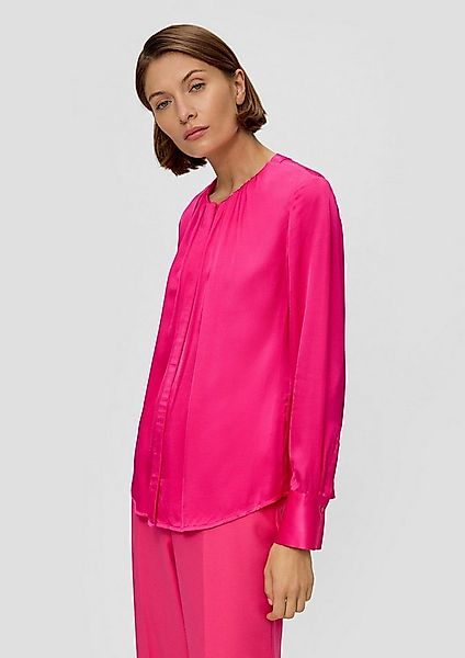 s.Oliver Langarmbluse Bluse Satinbluse aus reiner Viskose günstig online kaufen