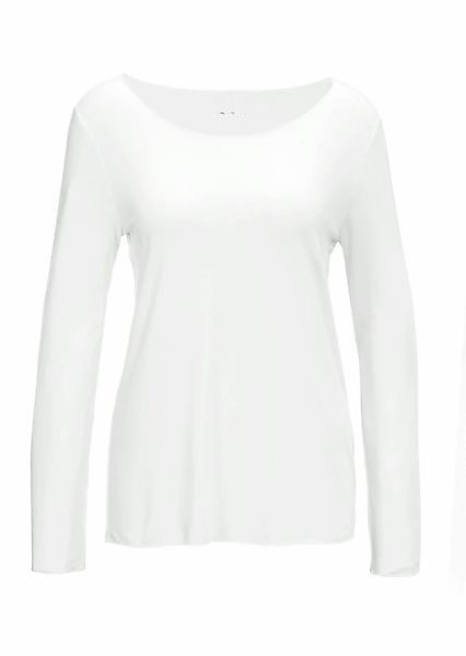 GOLDNER Longpullover "Kombistarkes Langarmshirt mit tonaler Zierkante" günstig online kaufen