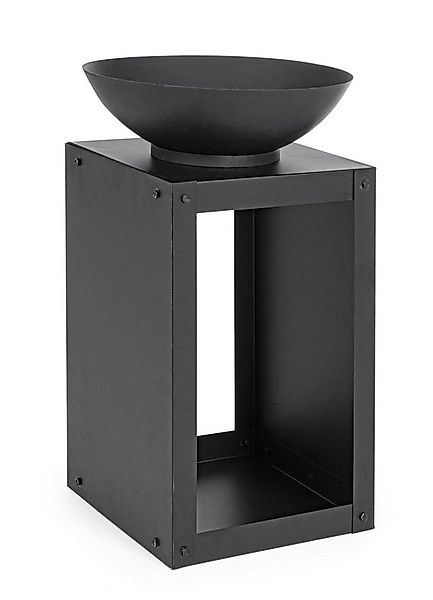 Bizzotto Feuerschale Efesto aus Hitzebeständigen Stahl, 38 cm, Schwarz günstig online kaufen