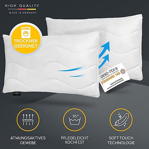 LILENO HOME Kopfkissen - gestepptes Kissen in verschiedenen Größen - Made i günstig online kaufen