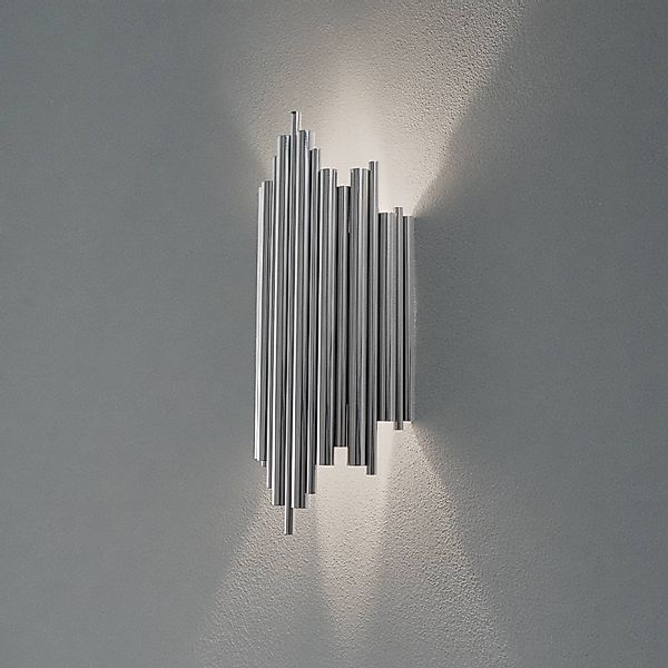 Wandleuchte Reis, chrom, Metall, Höhe 50 cm günstig online kaufen