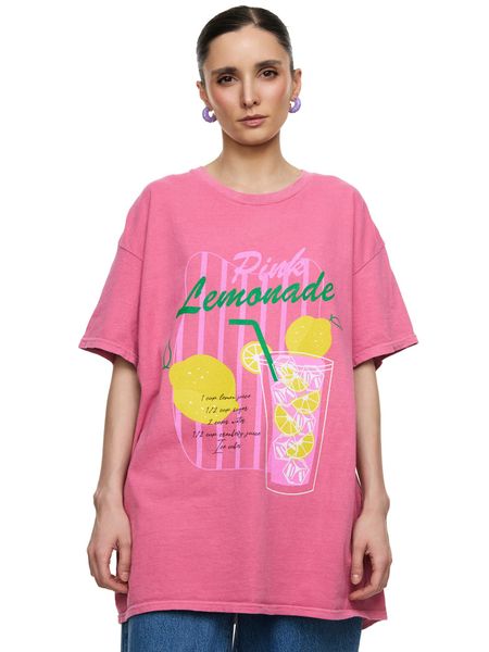 Worldclassca T-Shirt Worldclassca Oversized Print PINK günstig online kaufen