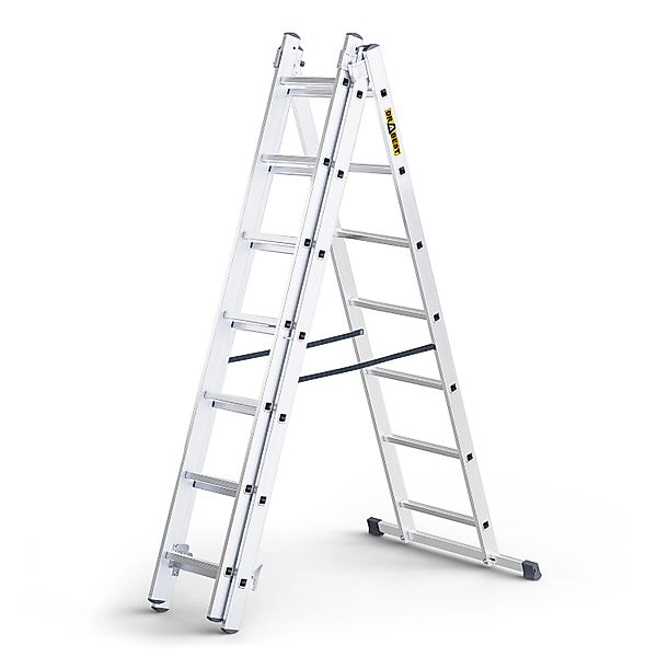 DRABEST Vielzweckleiter 3 x 7 Sprossen Aluminium günstig online kaufen