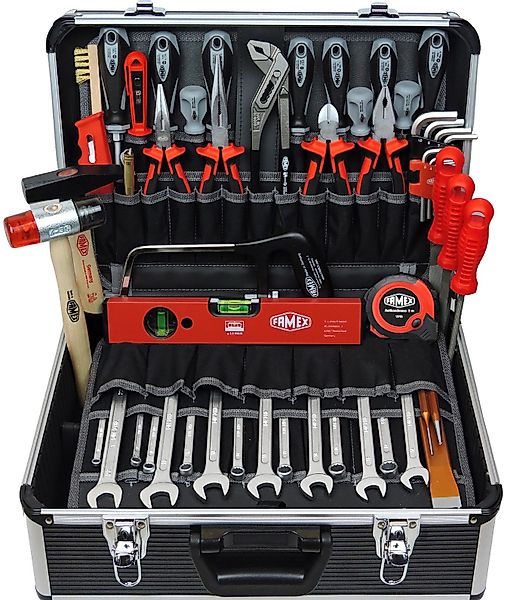 FAMEX Werkzeugset 440-93 Werkzeugkoffer gefüllt, (98-tlg), günstig online kaufen