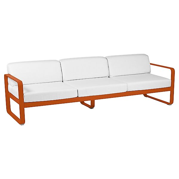 Bellevie 3-Sitzer Lounge-Sofa E2 Kandierte Orange 81 Grauweiß günstig online kaufen