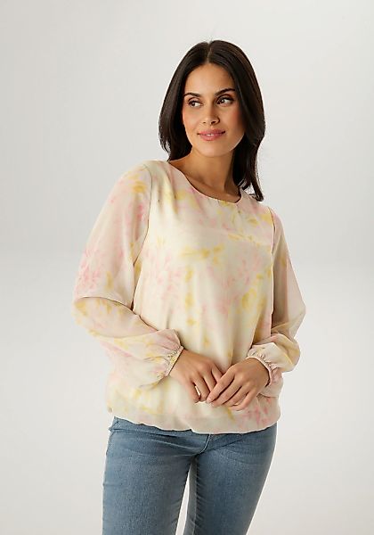 Aniston SELECTED Schlupfbluse mit modischen und frischen Batiklook - NEUE K günstig online kaufen