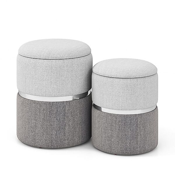 COSTWAY Sitzhocker (2er Set), mit Stauraum, günstig online kaufen