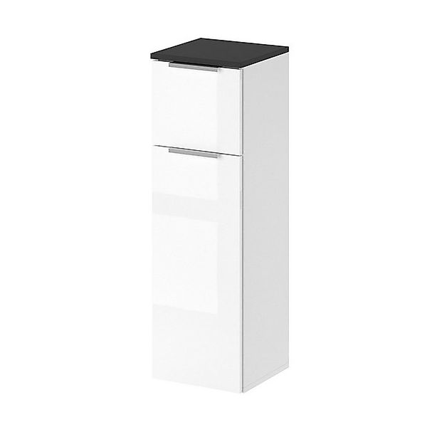 Vicco Midischrank Otis Weiß Hochglanz/Anthrazit 30 x 95 cm günstig online kaufen