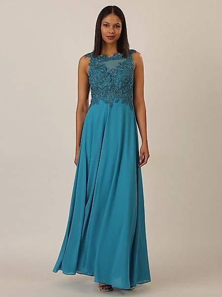 Apart Abendkleid im Materialmix aus bestickter günstig online kaufen