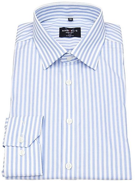 MARVELIS Businesshemd Body Fit stark tailliert Kentkragen günstig online kaufen