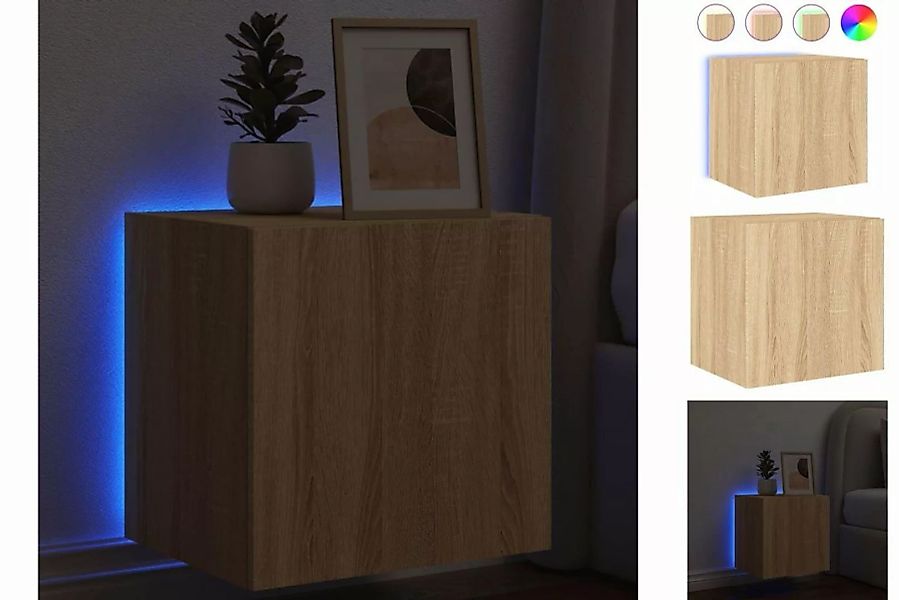 vidaXL Hängeschrank TV-Wandschrank mit LED-Leuchten Sonoma-Eiche 40,5x35x40 günstig online kaufen