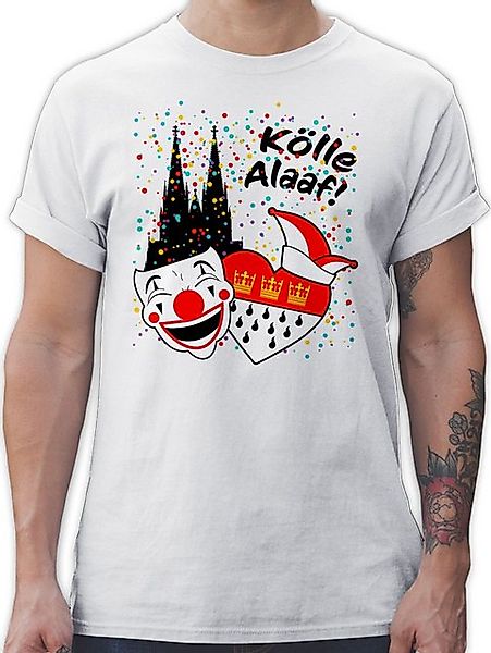 Shirtracer T-Shirt Kölle Alaaf Kostüm Köln Karneval Wappen I Jeck Rut Wiees günstig online kaufen