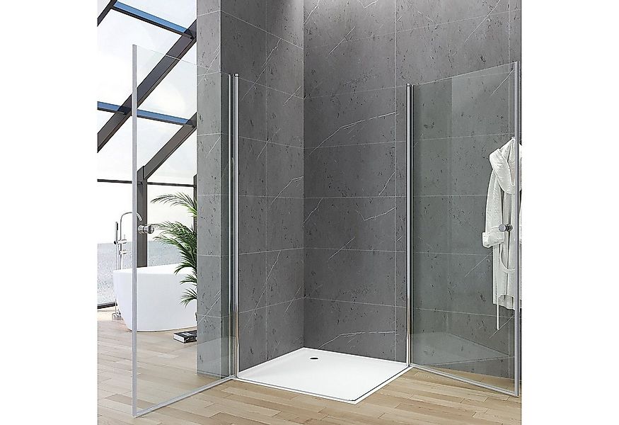 AQUABATOS Eckdusche Duschkabine Eckeinstieg mit Drehtüren Eckdusche Duschab günstig online kaufen