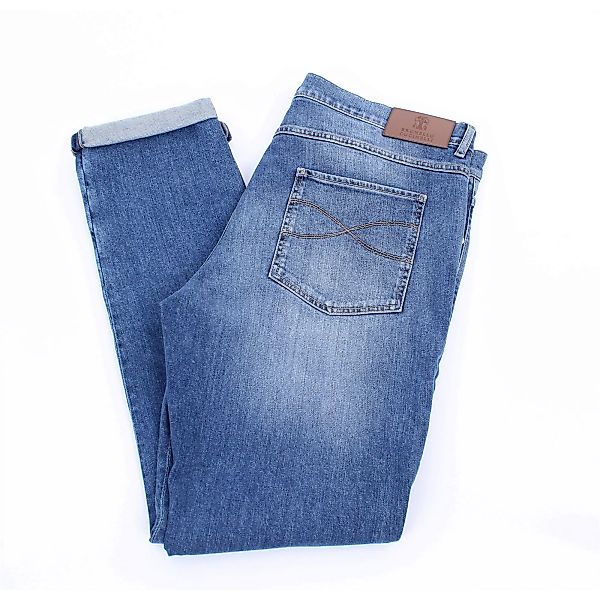 BRUNELLO CUCINELLI dünn Herren Blue Jeans günstig online kaufen