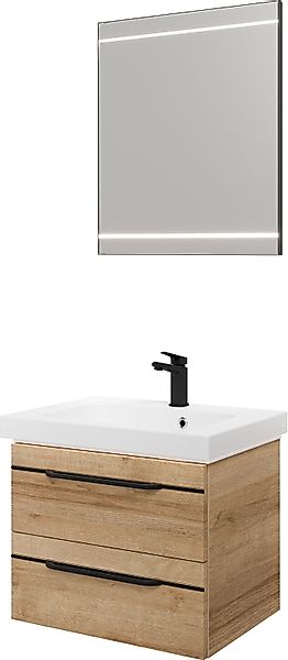 Saphir Badmöbel-Set »Balto 2-teilig Mineralmarmor-Waschtisch mit LED-Spiege günstig online kaufen