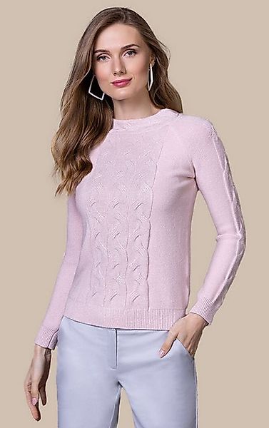 Passioni Strickpullover mit Zopfmuster günstig online kaufen