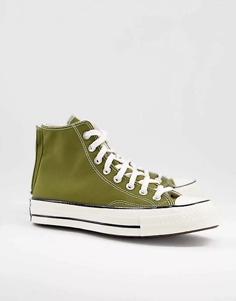 Converse – Chuck 70 Hi – Knöchelhohe Sneaker in Khaki-Grün günstig online kaufen