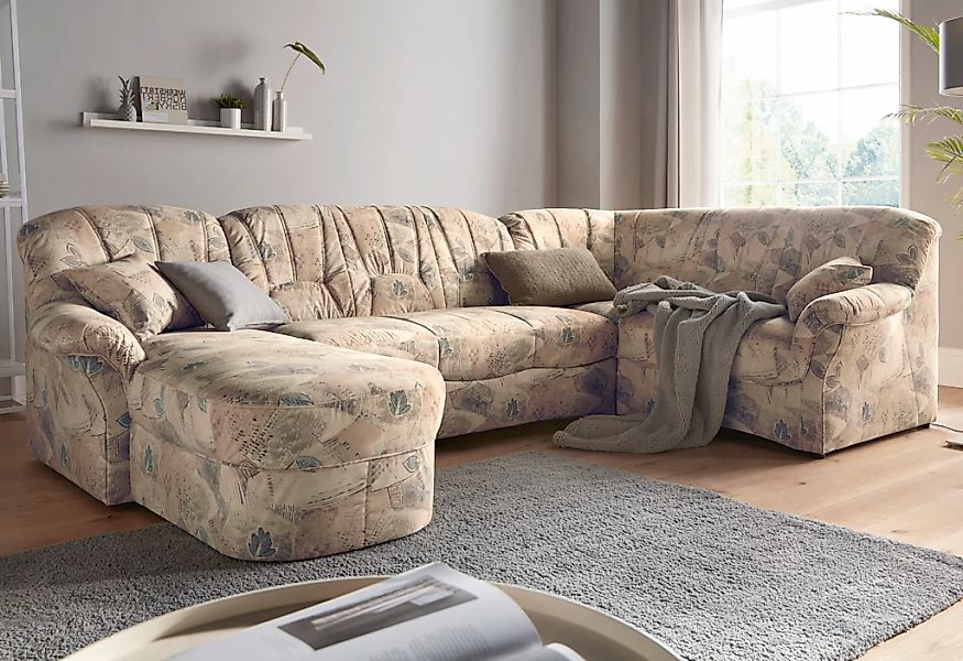 DOMO collection Wohnlandschaft "Bahia U-Form, B/T: 308/200 cm, mit Federker günstig online kaufen