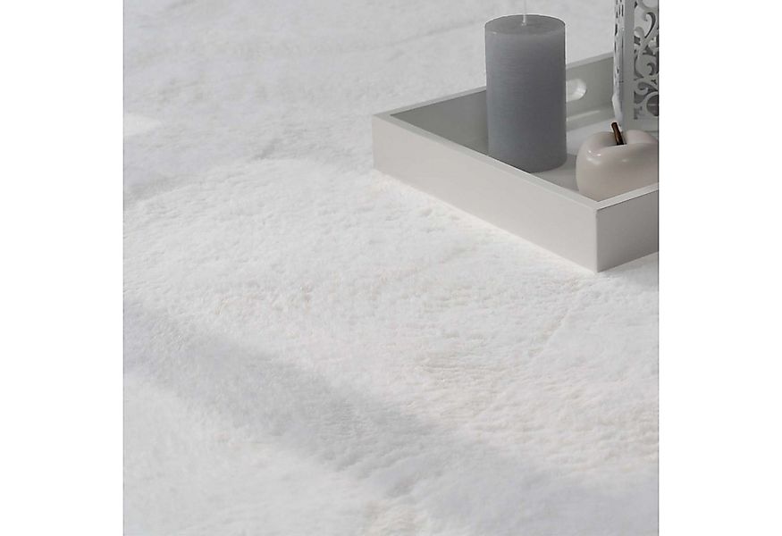 TaCa Home Teppich Flauschiges Hasenfell Imitat, oval, Höhe: 14 mm, Wohnzimm günstig online kaufen