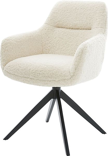 DELIFE Polsterstuhl Pejo-Flex, Kreuzgestell breit Schwarz günstig online kaufen