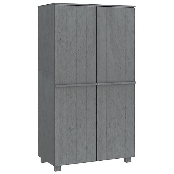 vidaXL Kleiderschrank Mehrzweckschrank HAMAR Dunkelgrau 89x50x180 cm Massiv günstig online kaufen