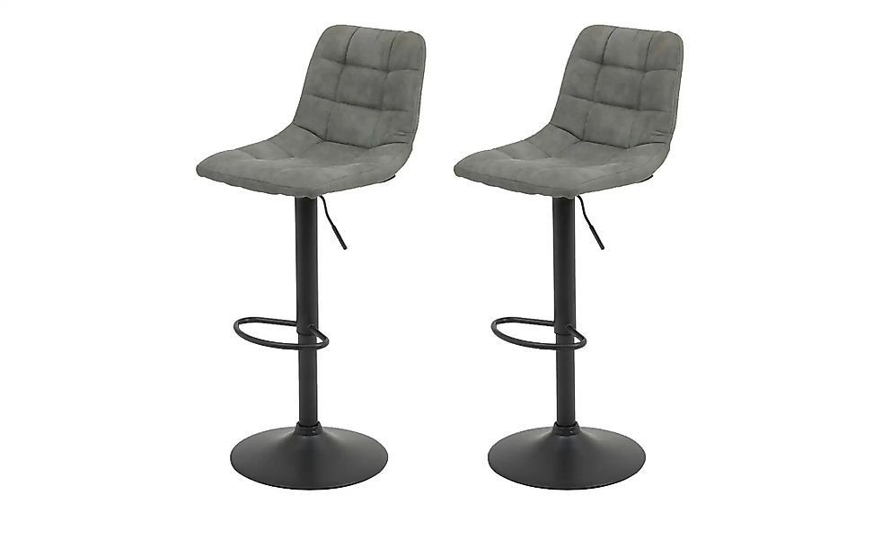 Barhocker 2er-Set  Rikki ¦ grau ¦ Maße (cm): B: 44 H: 91 Polstermöbel > Hoc günstig online kaufen