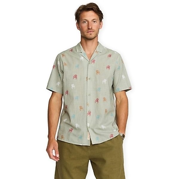 Revolution  Kurzarm Hemdbluse Cuban Shirt 3251 - Light Green günstig online kaufen