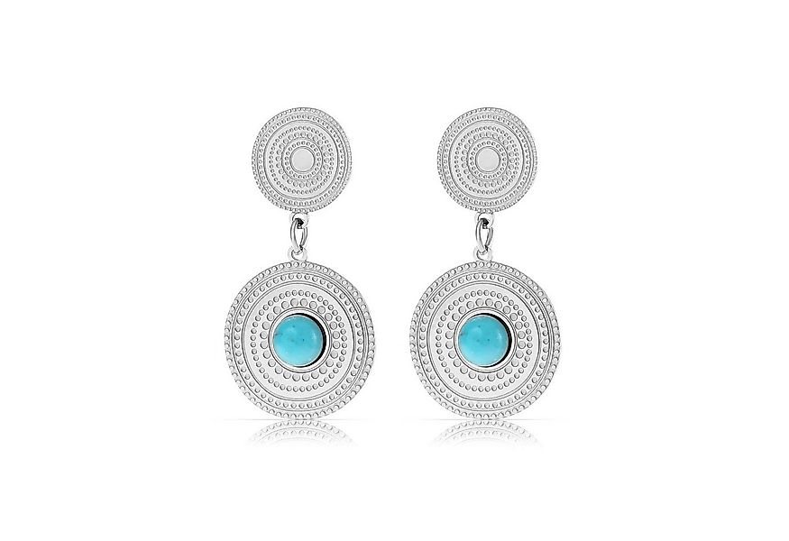 Made by Nami Ohrring-Set Vintage Ohrstecker Set mit Türkisem Stein aus chir günstig online kaufen