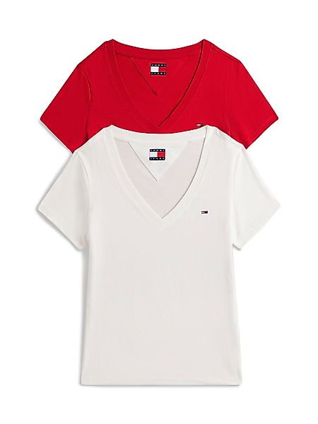 Tommy Jeans T-Shirt "TJW 2PACK V-NECK TEE" Packung, 2-er Pack, 2 Stk. mit L günstig online kaufen