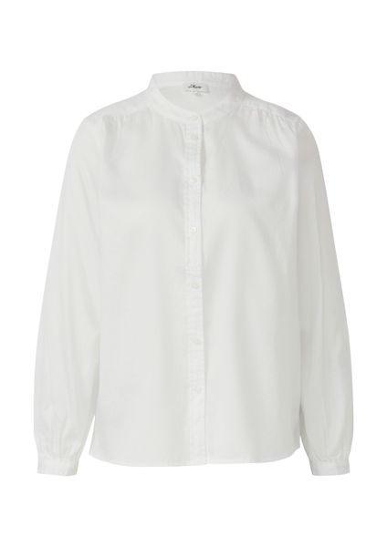 s.Oliver Langarmbluse Bluse Stehkragen-Bluse aus leichtem günstig online kaufen