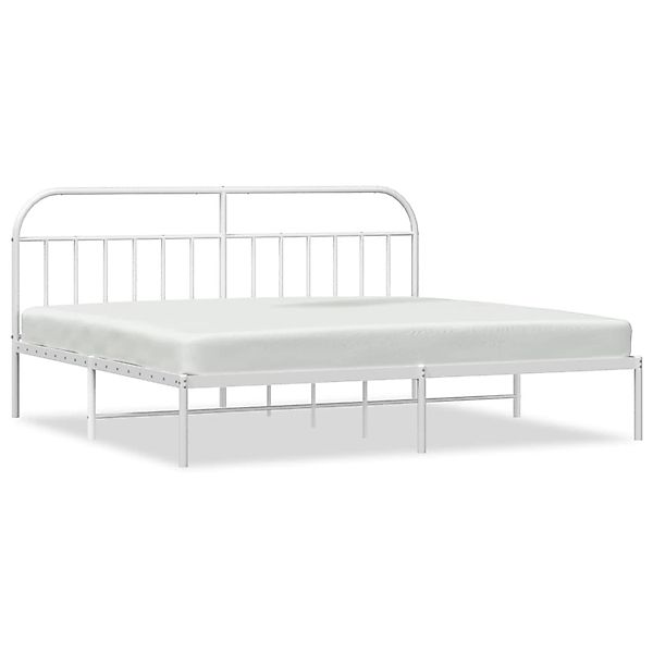 vidaXL Bettgestell mit Kopfteil Metall Weiß 193x203 cm Modell 31741232 günstig online kaufen