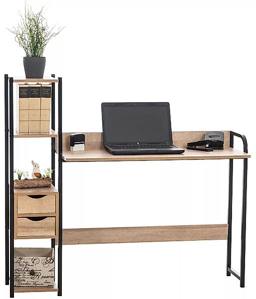 Schreibtisch Widnes-natura/schwarz günstig online kaufen