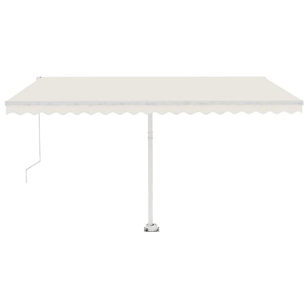 furnicato Standmarkise Einziehbar Handbetrieben 400x350 cm Cremeweiß günstig online kaufen