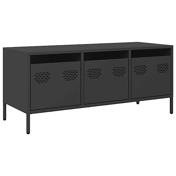 vidaXL TV-Schrank Schwarz 101,5x39x43,5 cm Kaltgewalzter Stahl 851226 günstig online kaufen