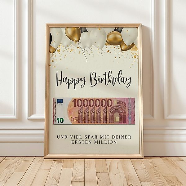 Tigerlino Poster Geldgeschenk zum Geburtstag erste günstig online kaufen