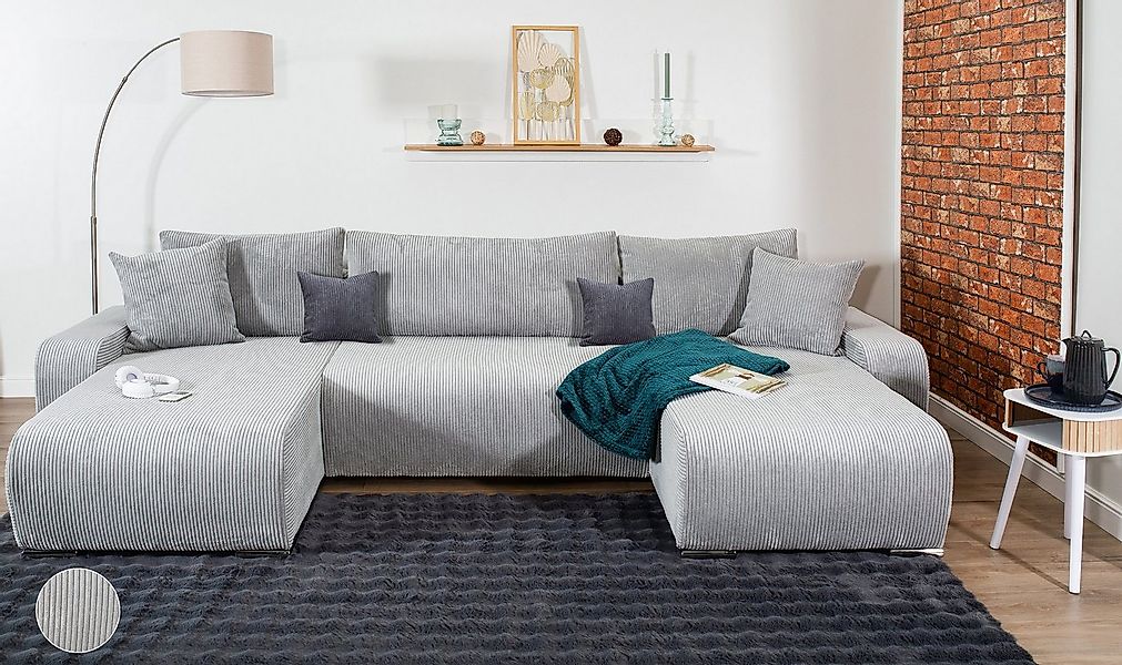 COLLECTION AB Wohnlandschaft "Paola U-Form, Breite 314 cm" Wohnlandschaft,2 günstig online kaufen