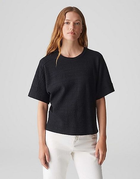 OPUS Kurzarmshirt SILCHEN Batwing Fit aus strukturiertem Jersey günstig online kaufen