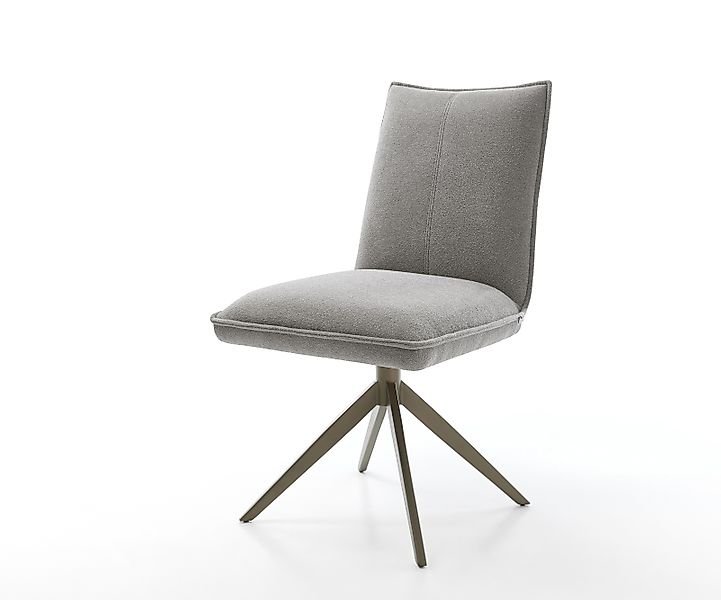 Drehstuhl Lelio-Flex Strukturstoff Soft Grau Kreuzgestell breit Effektfinis günstig online kaufen