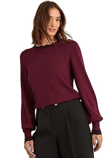 Love & Roses Strickpullover Love & Roses Strickpullover mit Bogenkante Regu günstig online kaufen