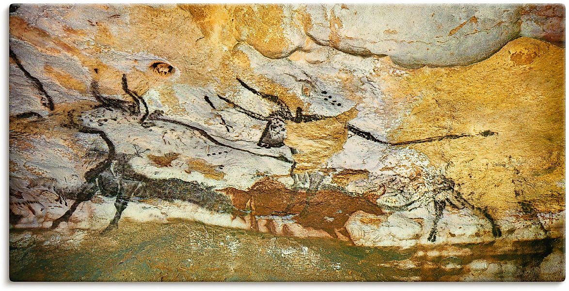 Artland Wandbild "Höhle von Lascaux Stiere", Wildtiere, (1 St.), als Leinwa günstig online kaufen
