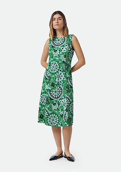 Comma Maxikleid Tailliertes Midikleid mit All-over-Print günstig online kaufen